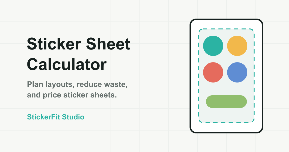 Common Sticker Sizes for Cricut Sheets | StickerFit Studio